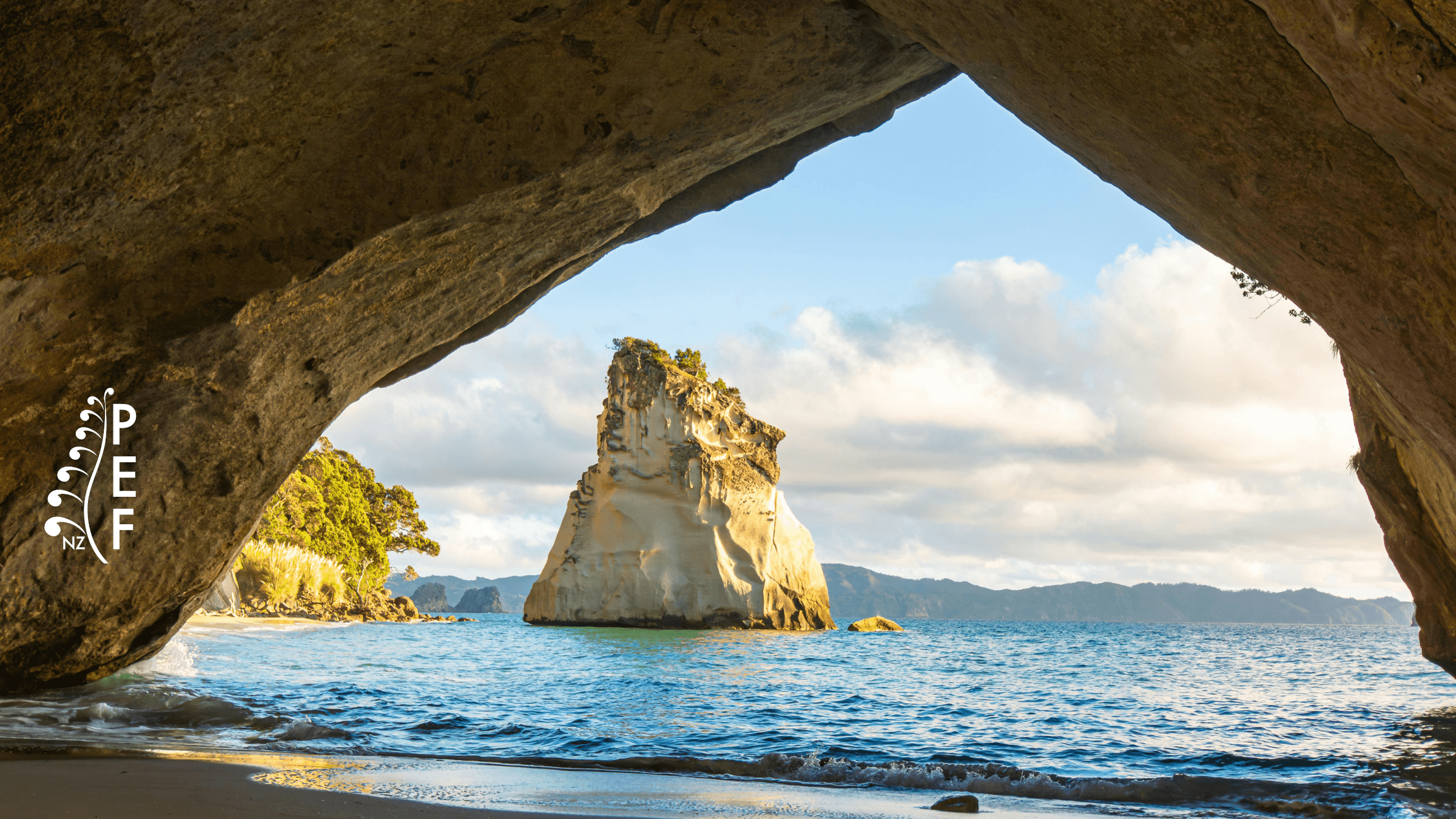 Cathedral Cove through cave archway